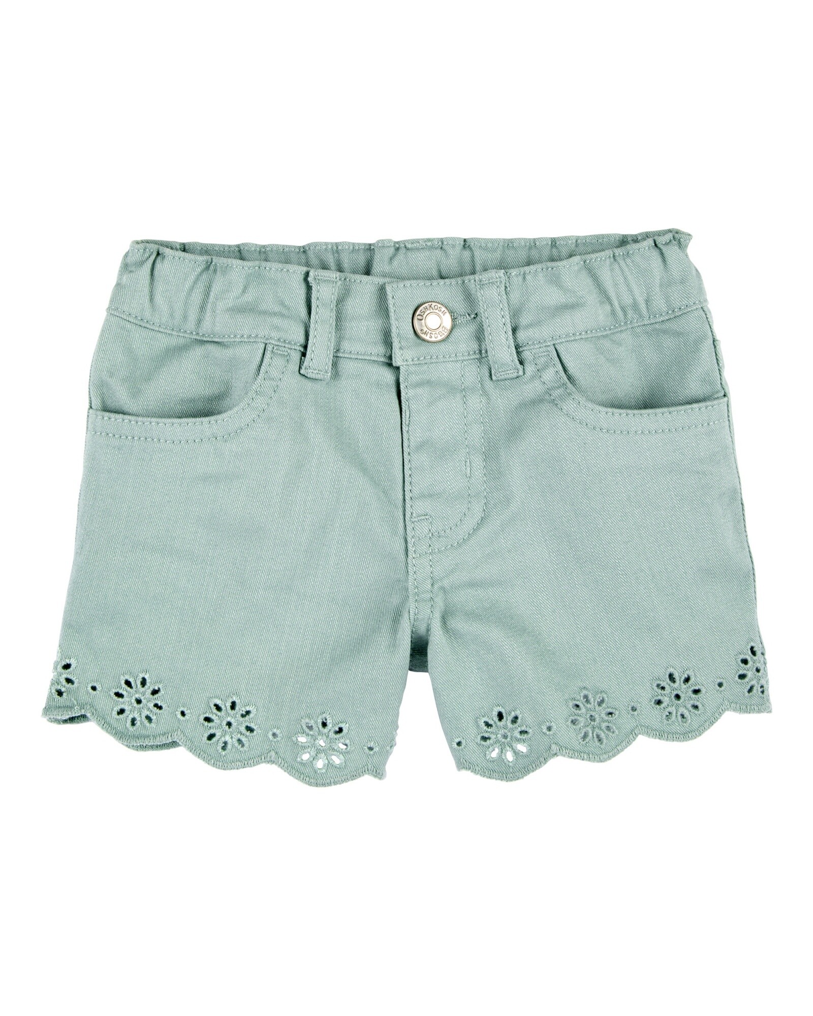 Short de algodón, dobladillo con ojales Sin color