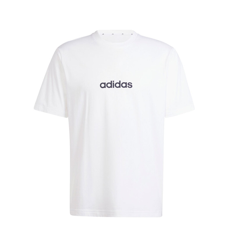Remera de Hombre Adidas Essentials Linear Single Jersey M Blanco - Negro