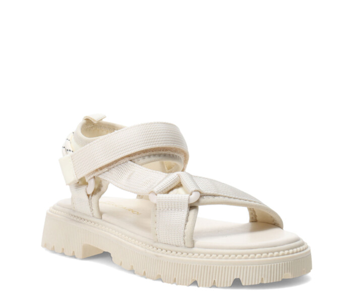 Sandalias de Niña MINI Miss Carol Califa de Tela Con Tiras Beige