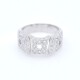 Anillo calado en oro 18k blanco con brillantes Anillo calado en oro 18k blanco con brillantes
