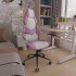 Silla De Oficina Reclinable Con Apoya Brazos (violeta/blanco) SILLA GAMER PL VIOLETA/BLANCO