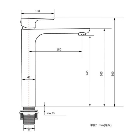 Monocomando Alto Oro Burshed Mate Incl Valvula Popup 000