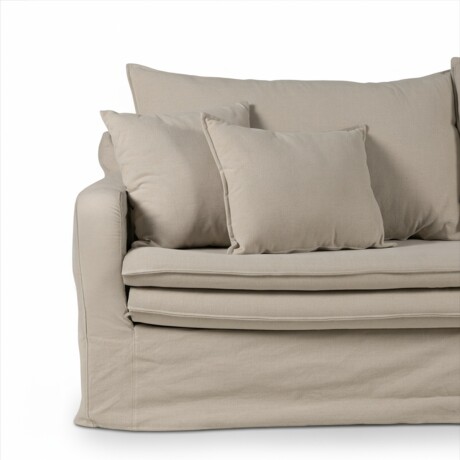 Sofá Gin con Funda - Tela Rústica - 3 cuerpos TD5263-1636 (Capuccino)