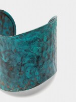 Pulsera Ancha Con Onda dorado