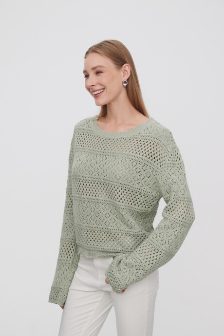 Sweater Cliya Verde Grisaceo