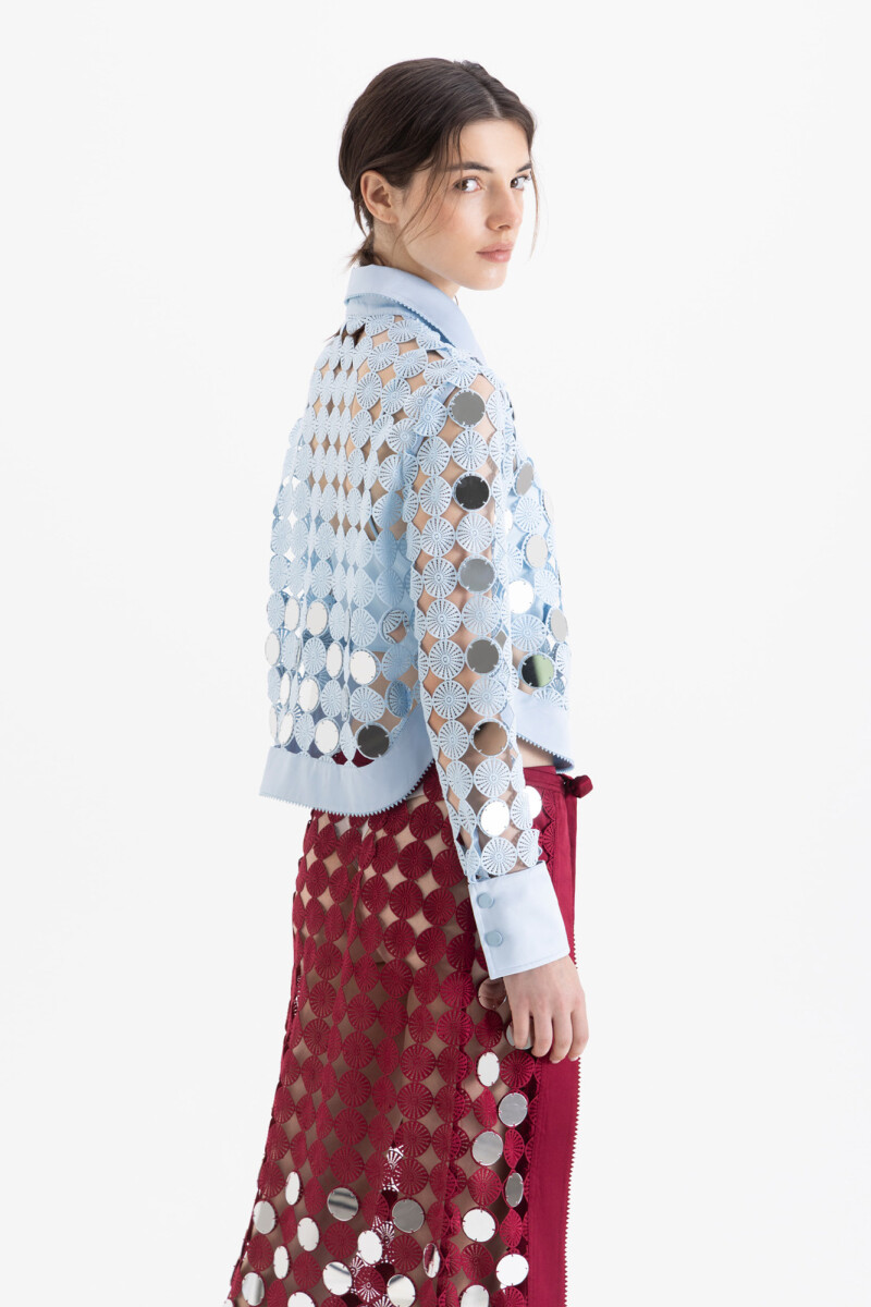 CAMISA MIRRORS Celeste