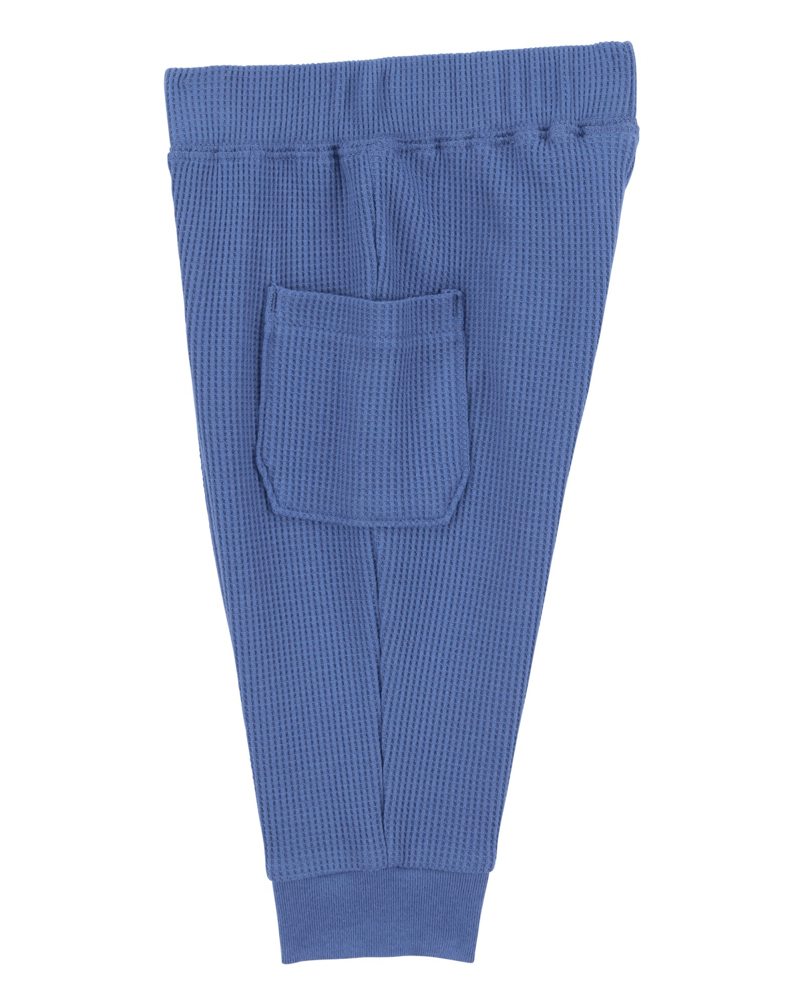 Set dos piezas de algodón texturado, pantalón y remera, azul Set dos piezas de algodón texturado, pantalón y remera, azul