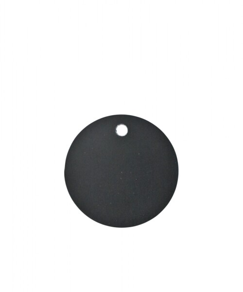 Tag circular liso NEGRO