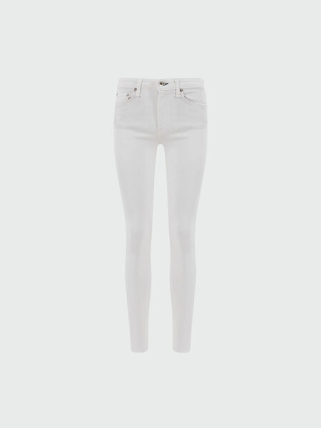 Jean skinny elastizado con bolsillos, Blanc Blanco