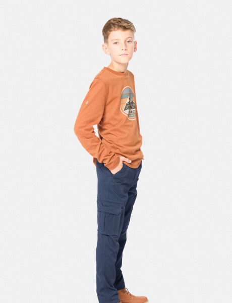 PANTALÓN CARGO Azul