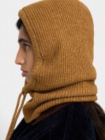 Balaclava De Punto Con Tiras marron