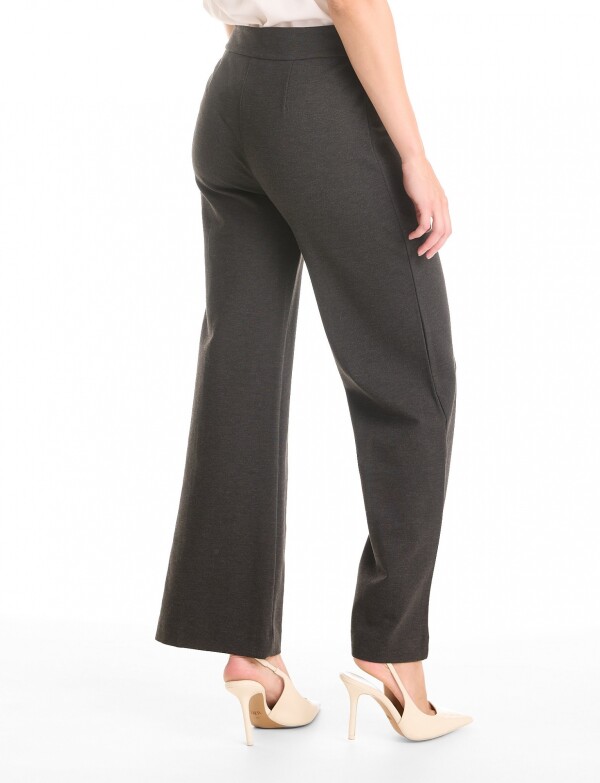 Pantalon Wide Leg Pretina Prolongada GRIS OSCURO