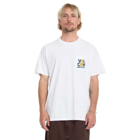 Remera Volcom ABG PARTED OUT POCKET SST Blanco
