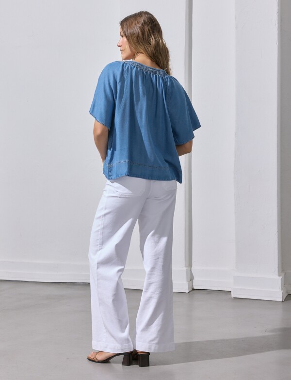 Blusa Punto Smock JEAN