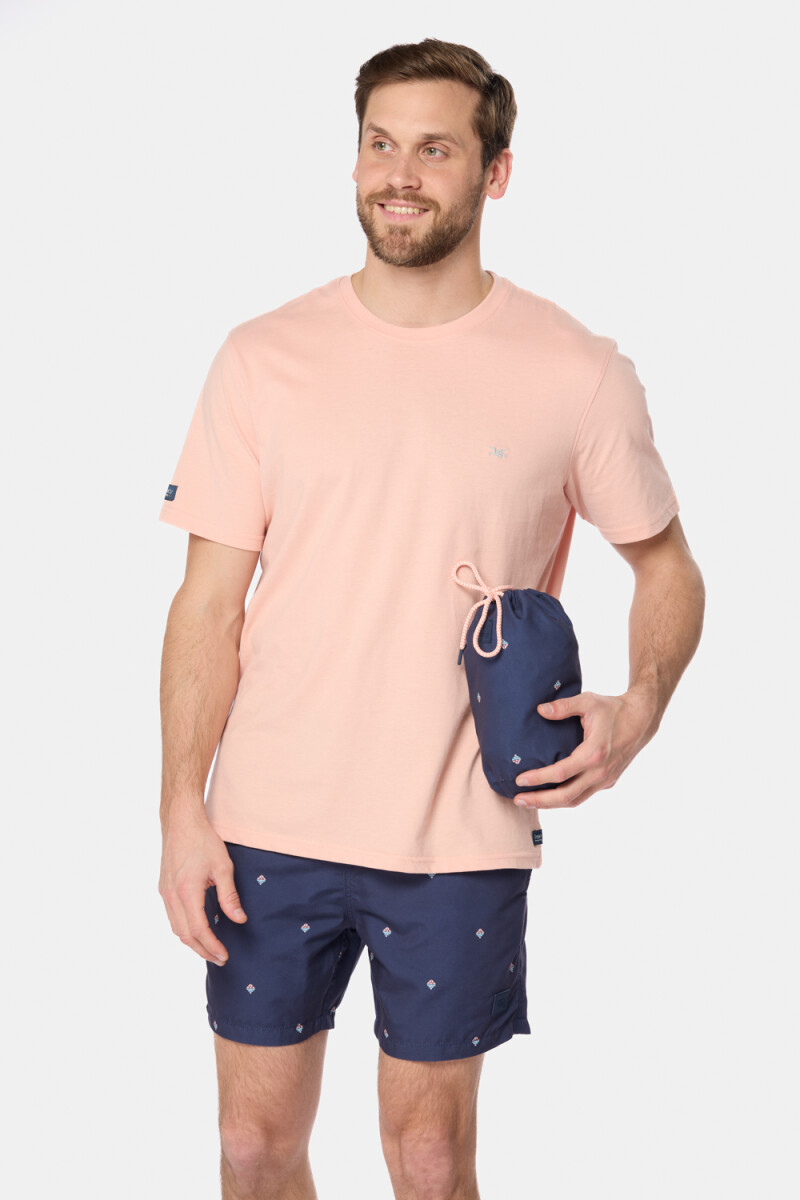 SHORT DE BAÑO ESTAMPADO - Azul 