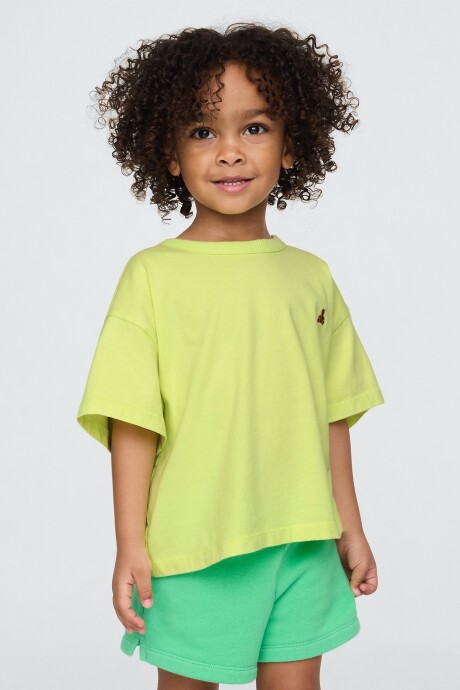 Remera Washed Toddler Niño Limon
