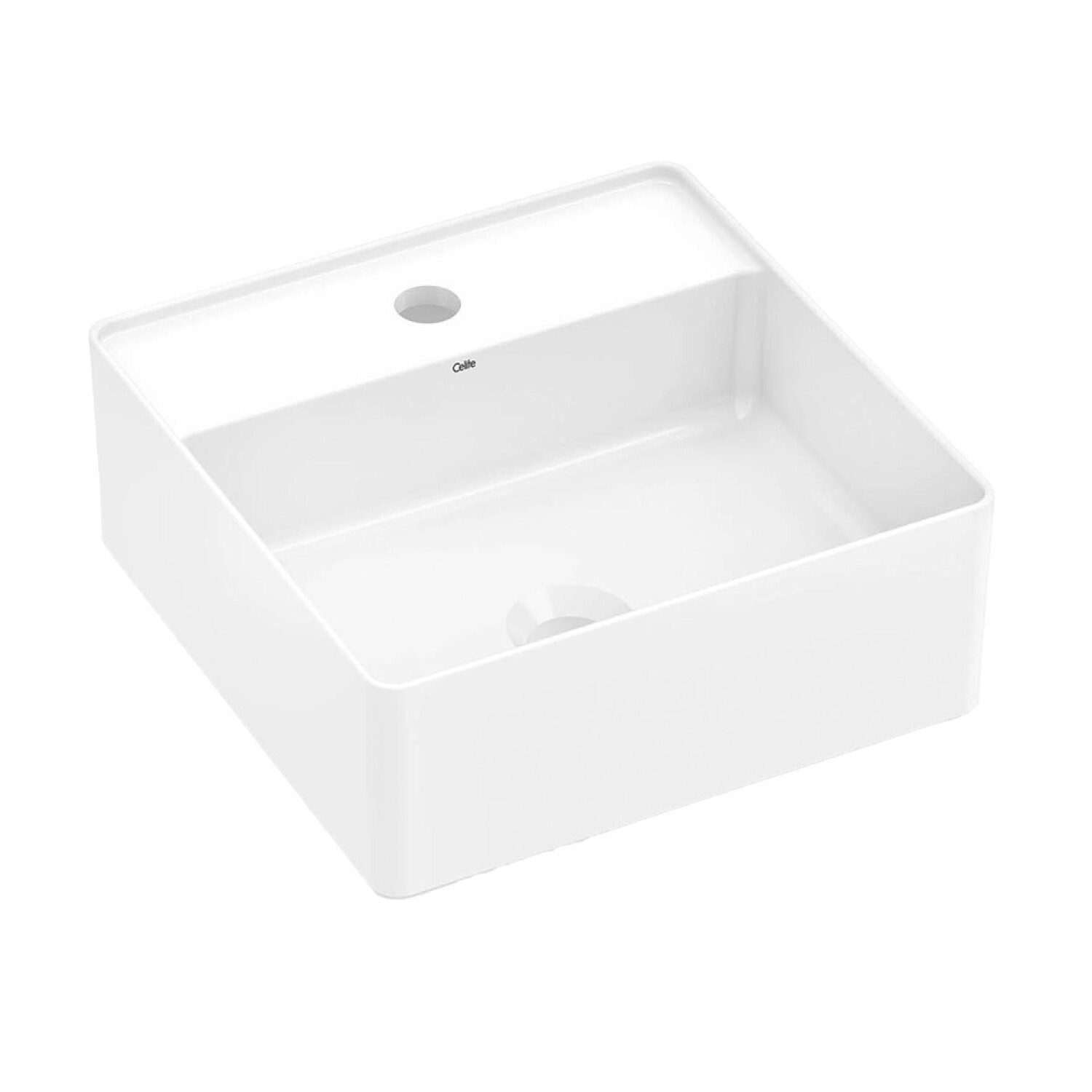 Bacha De Apoyo Modelo Design D3 35x35 Cm Color Blanco — Castro