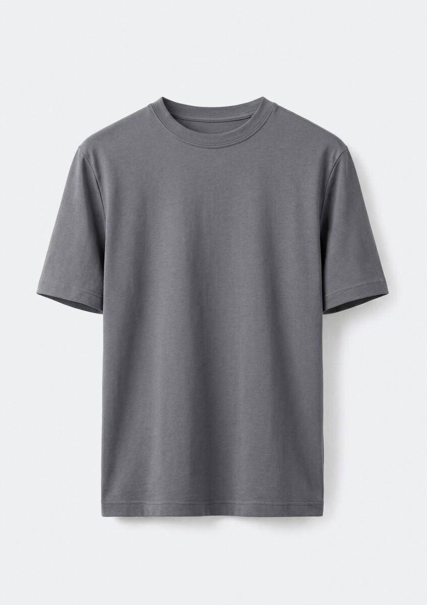 CAMISETA BÁSICA SÚPER COTTON - GRIS 