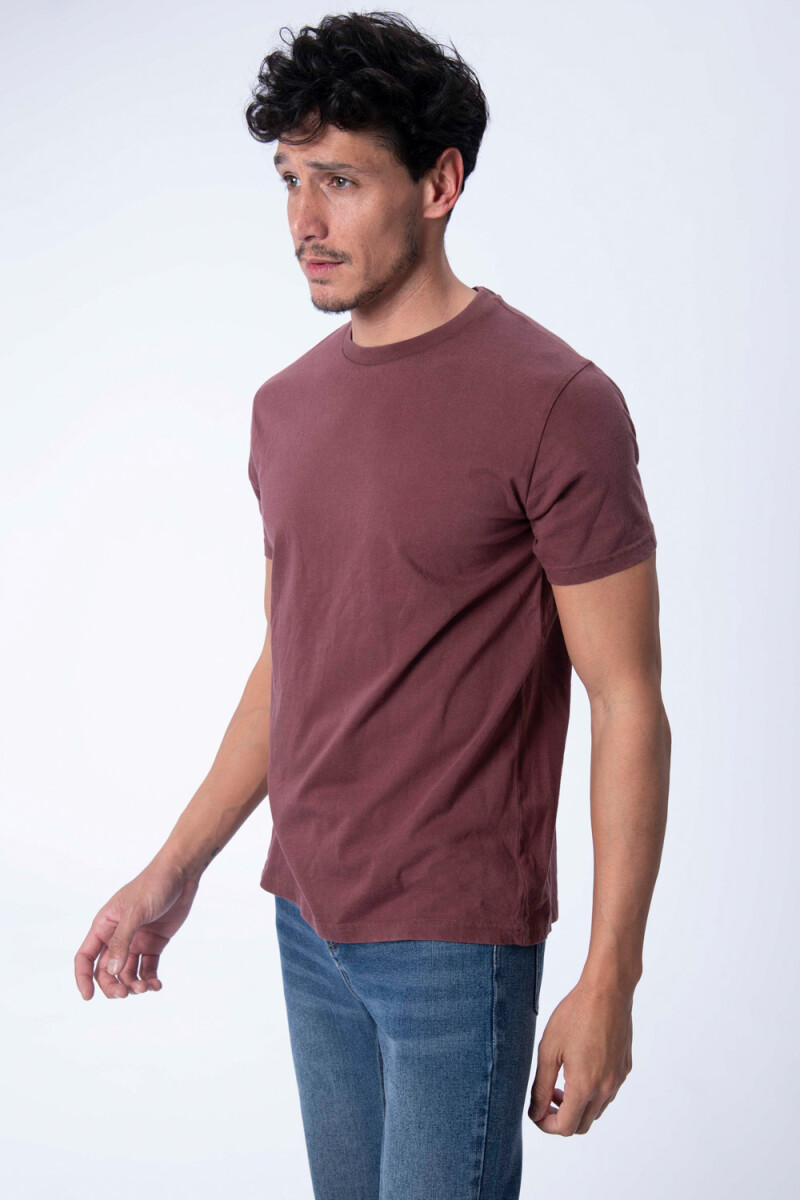 Remera Manga Corta Bordó