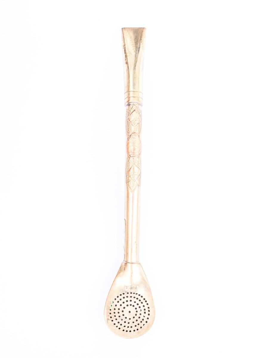 Bombilla De Plata y Oro - s27 