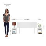COMBO DORMITORIO - ROPERO PLUS 6 PUERTAS + RESPALDO CON 2 MESAS DE LUZ BLANCO