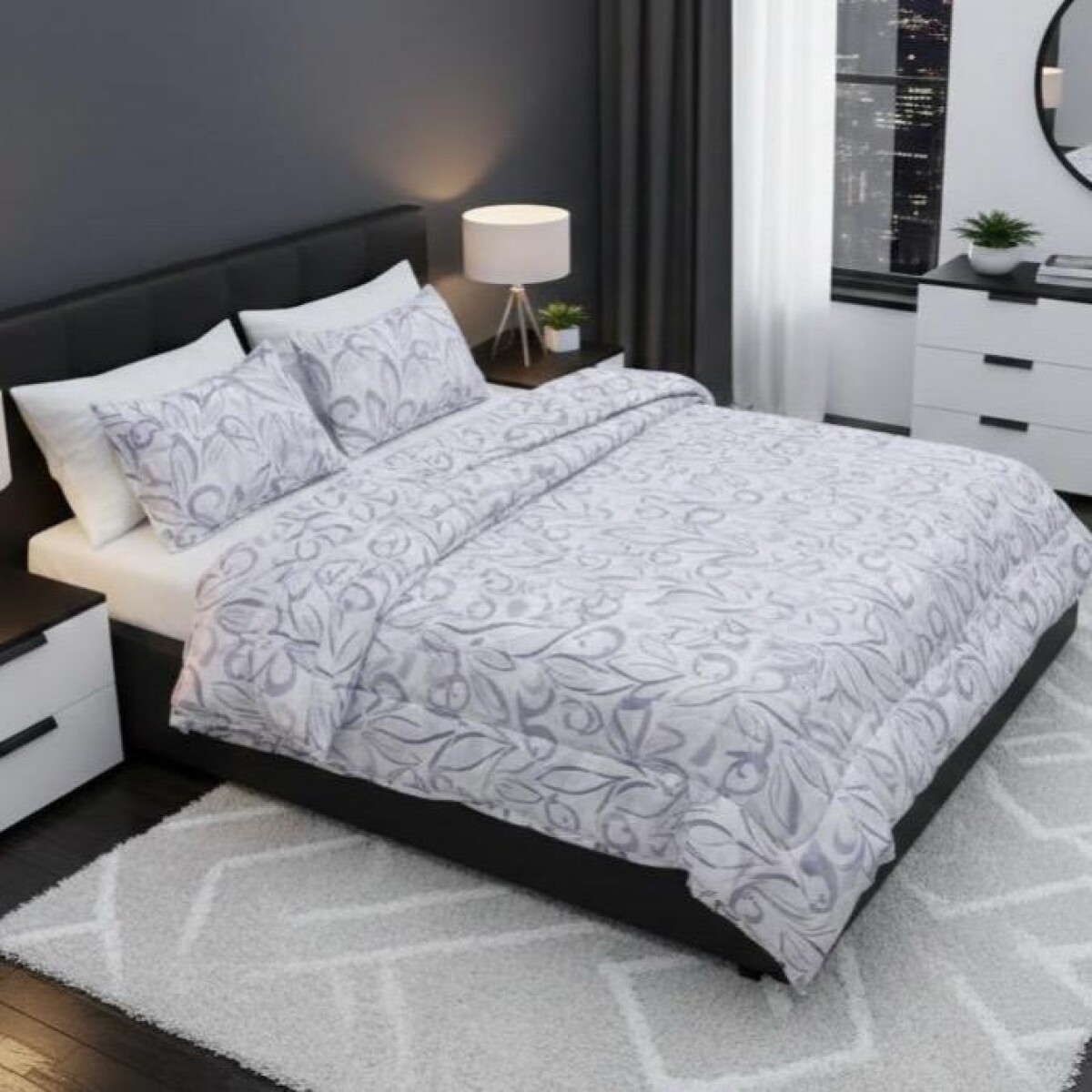 Acolchado Red Flex 1 Plaza Queen – Abrigo, suavidad y confort - HOJAS VIOLETA 