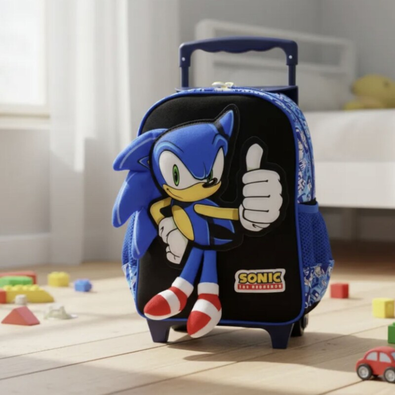 Mochila infantil con carro y patitas 30 cm Sonic Mochila infantil con carro y patitas 30 cm Sonic