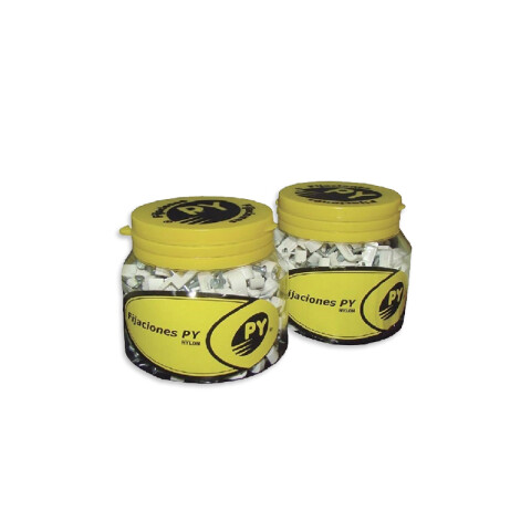 Pote 250 grampas "PY" blancas planas 5mm TS5052