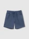 Pantalon Corto Chino Con Cinturilla Azul Medio Claro