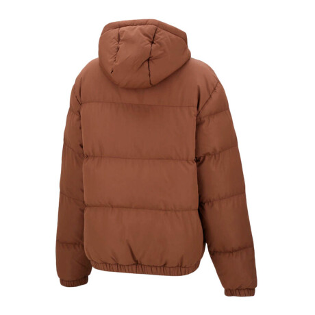 Campera Topper Puffer Inflada Abrigo Impermeable Dama Marron