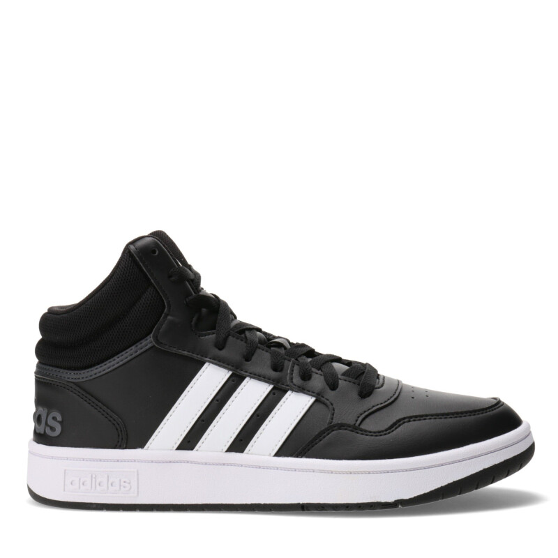 Championes de Hombre Adidas Hoops 3.0 Mid Classic Vintage Negro - Blanco