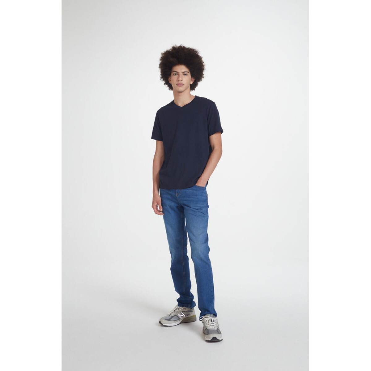 CAMISETA MM MASC - AZUL CARIBE/CHUMBO/BLANCO 