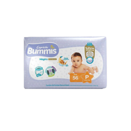 PAÑAL BUMMIS PREMIUM P (3.5 A 5KG) PAQUETE CHICO 56PCS PAÑAL BUMMIS PREMIUM P (3.5 A 5KG) PAQUETE CHICO 56PCS