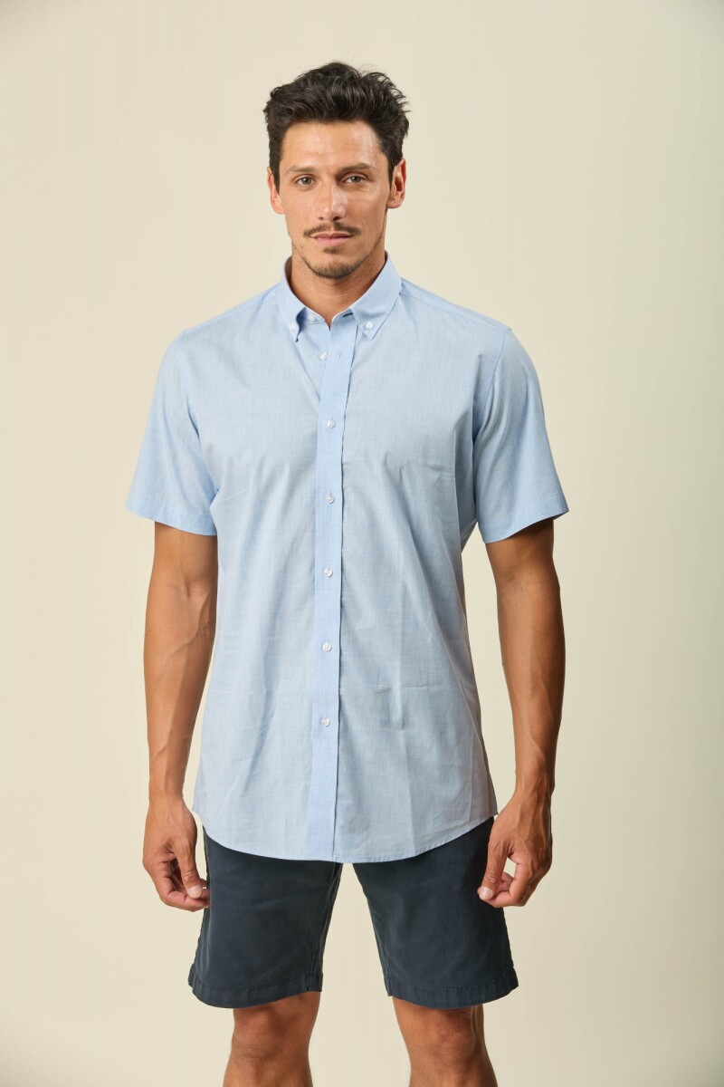 Camisa Manga Corta - Celeste 