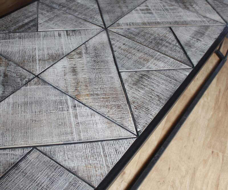 Lombardia CT MESA CENTRO LOMBARDIA FD164 ROBLE/METAL 160X80X40H CM