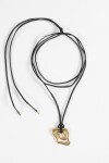 Collar cord dije irregular acero dorado
