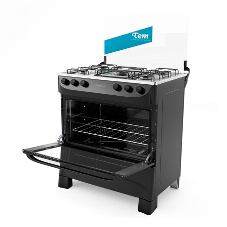 Cocina Tem Mastercook 5H + Horno Alto Rendimiento NEGRO