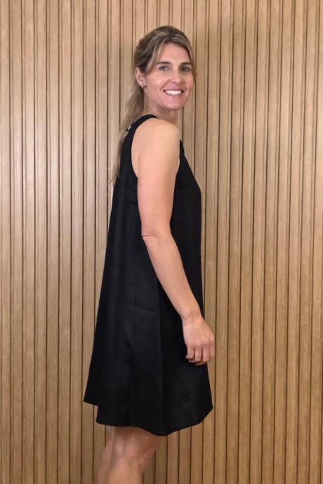Vestido Veri Lino Negro