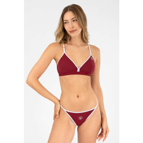 Top triangulo sole Bordeaux