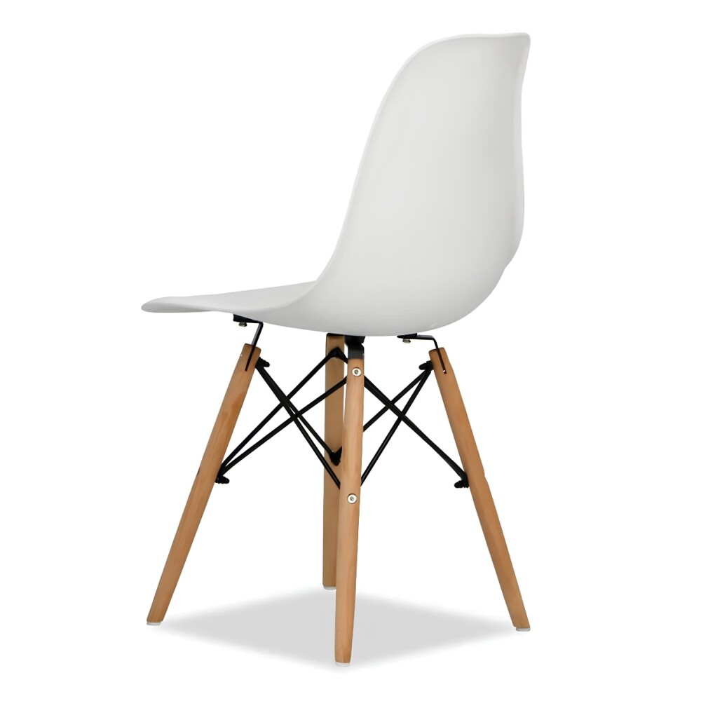 Silla Eames Para Comedor Living Patas De Madera Blanco