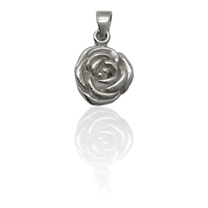 Dije Colgante Rosa-Plata 925-Sin Piedra-CP3247 Sinpiedra