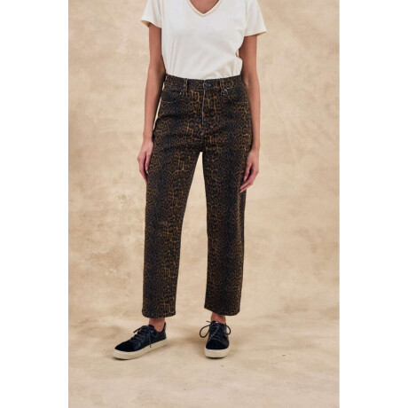 Jean Recto Animal Print Multi
