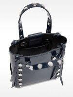 Bolso Tote Con Tachuelas azul-marino