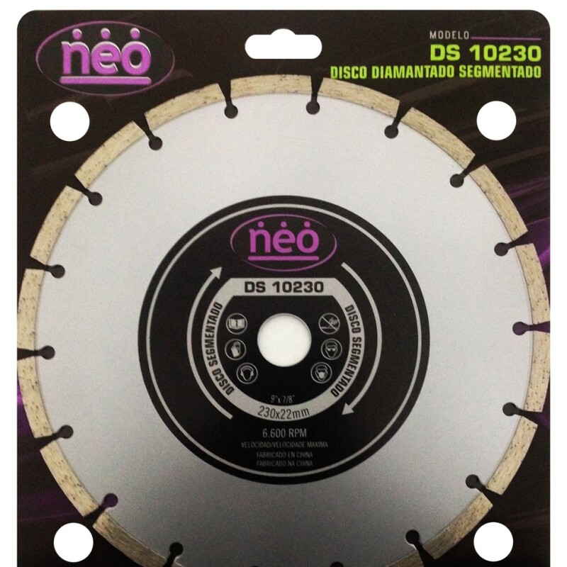 Disco Diamantado Segmentado Neo 125x 22mm - 5 x 7/8 12.200 RPM Blíst