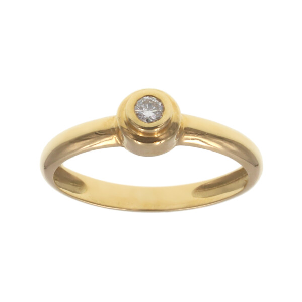 Anillo de oro amarillo 18k con brillante N8903 Anillo de oro amarillo 18k con brillante N8903