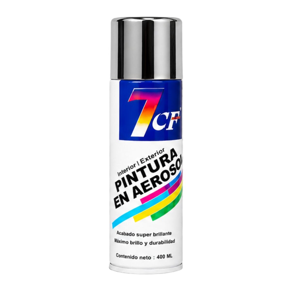 ESMALTE AEROSOL METALIZADO 7CF 400ml. - Plata Cromo R-3012 Bright Chrome 