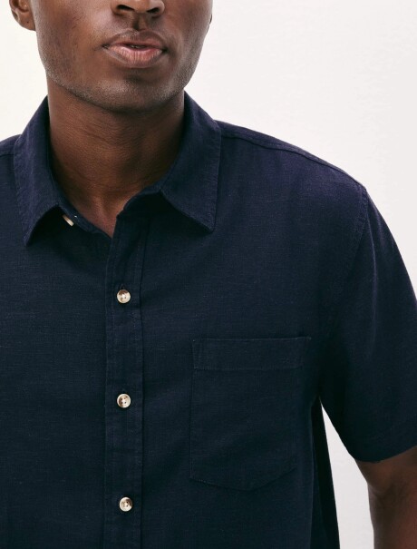 CAMISA MANGA CORTA SLIM AZUL