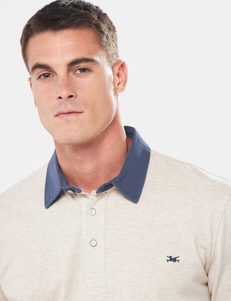 REMERA POLO LISA Beige