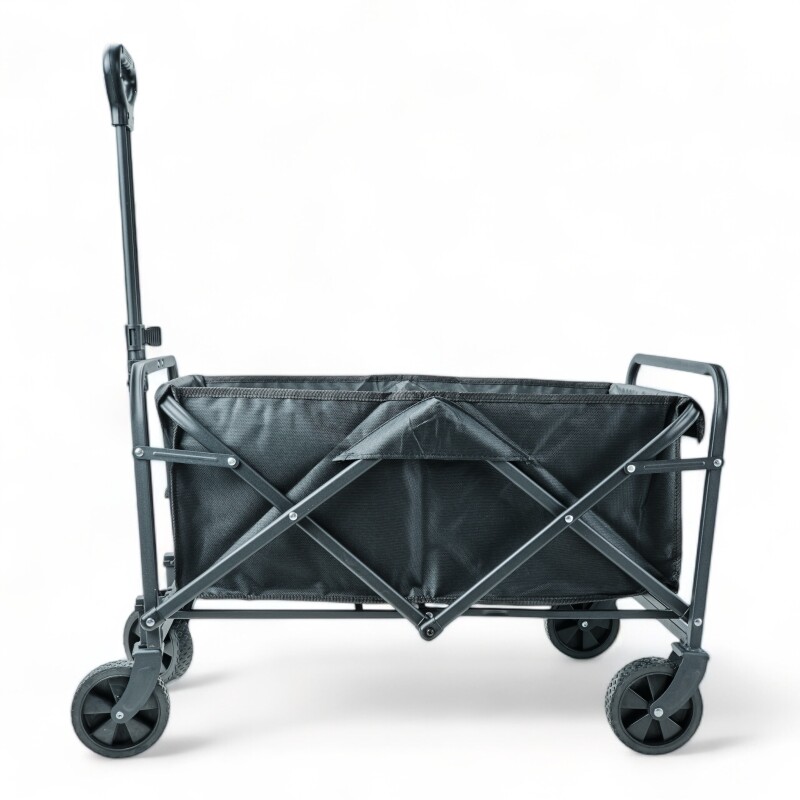 Carro 4 Ruedas Plegable Playa Camping Exteriores 120 Kg Negro