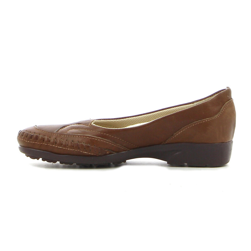 Mocasin Country de Mujer C/Cost, En Capellada Cognac